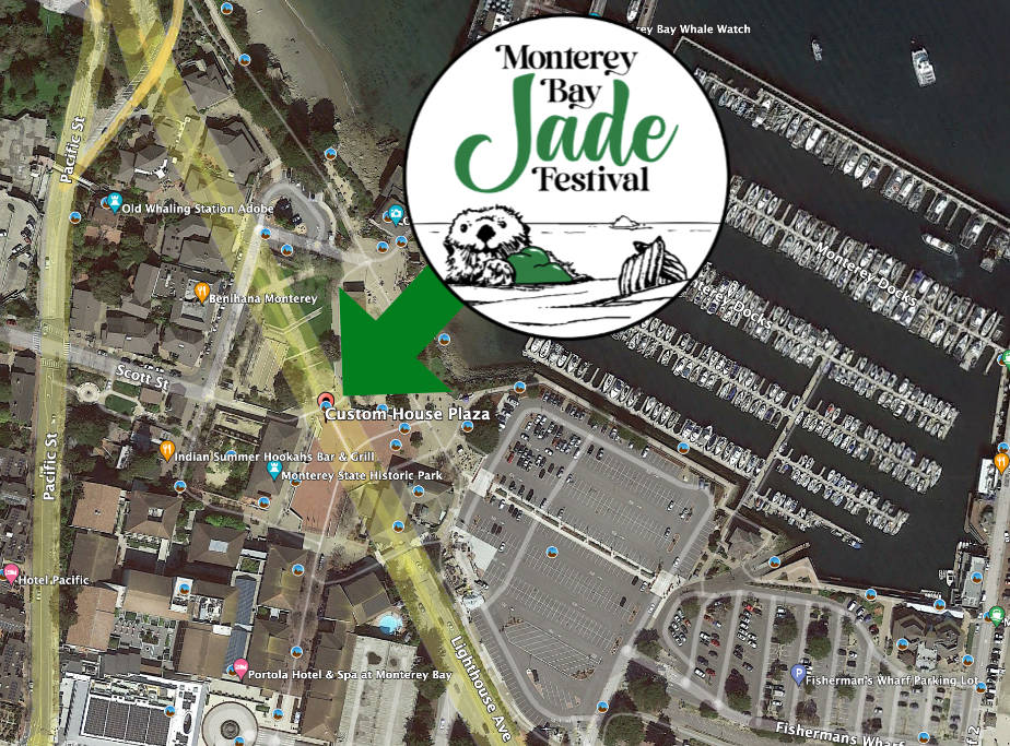 Map to 2023 Monterey Bay Jade Festival