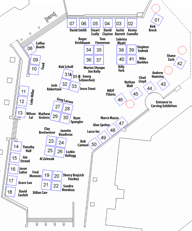 2024 Monterey Bay Jade Festival Vendor dealer Map